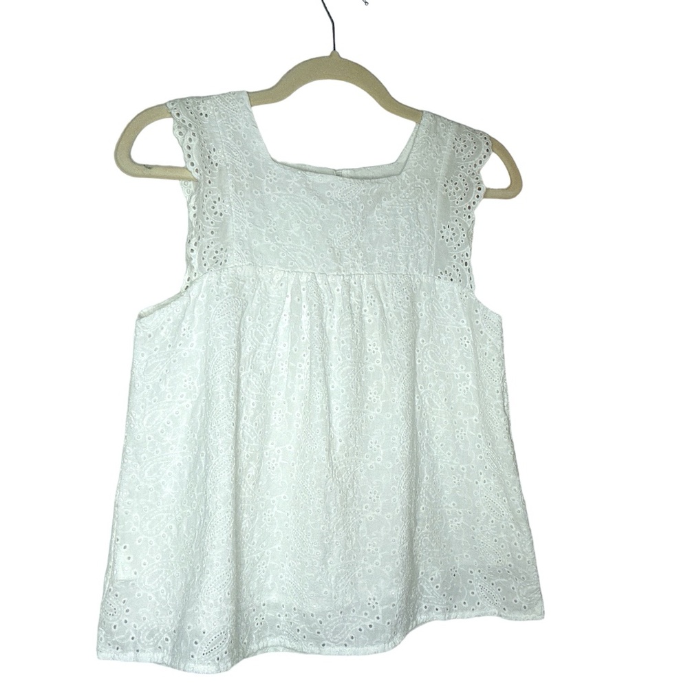 Hayden Girls Short Sleeves Eyelet Girls Top Size XL